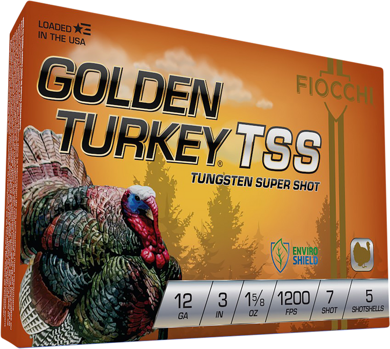 Fiocchi Golden Turkey, Fio 123tss7  Gld Trky Tng 12 3in 7sht   15/8  5/10