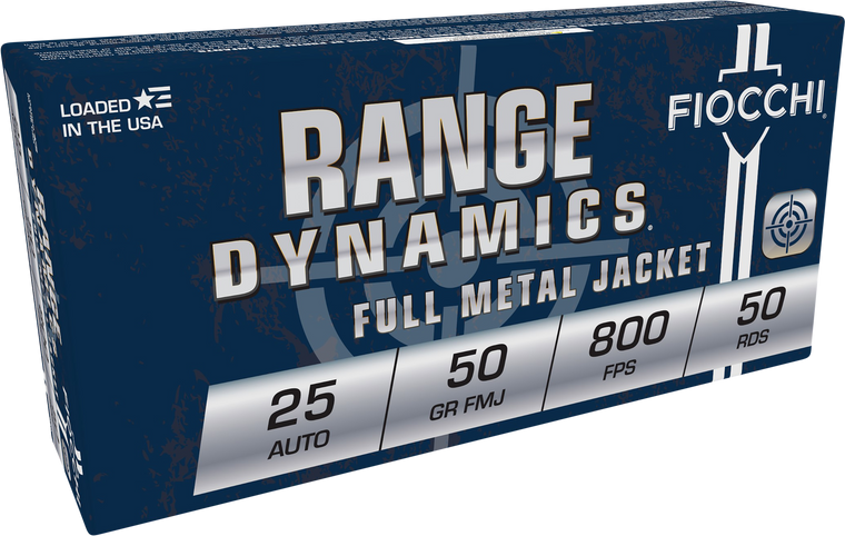 Fiocchi Range Dynamics, Fio 25ap      25acp      50 Fmj              50/20