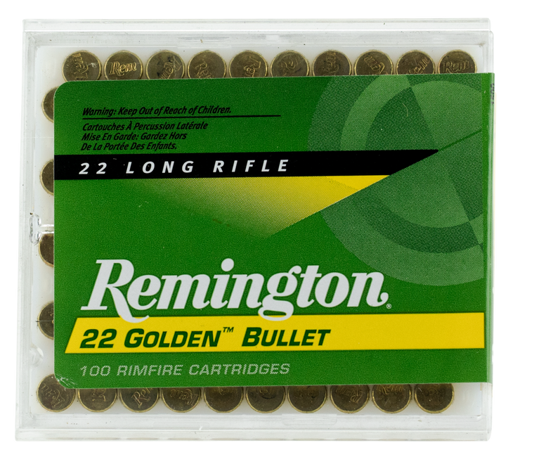 Remington Ammunition Golden Bullet, Rem 21276 1500     22lr 40 Hv               100/50