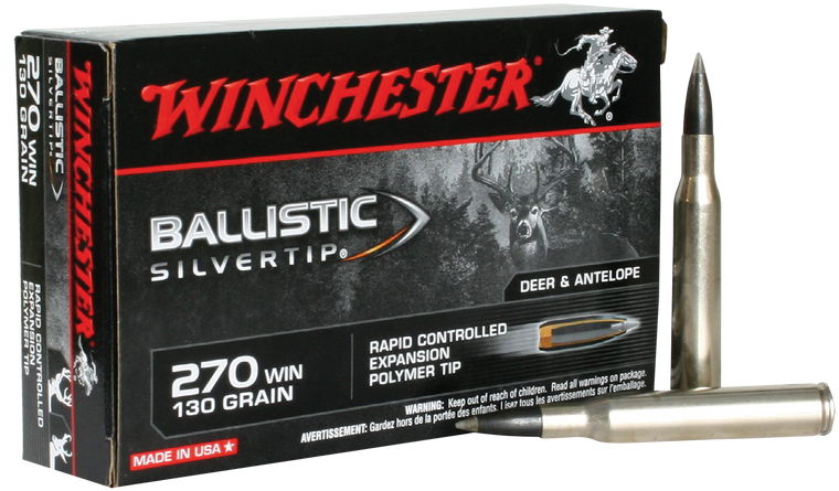 Winchester Ammo Ballistic Silvertip, Win Sbst270         270        130 Blst      20/10