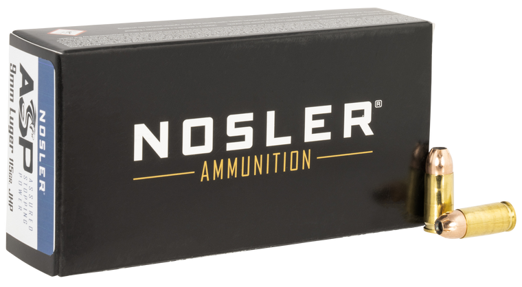 Nosler Assured Stopping Power, Nos 51017 Match Hg 9mm+p  115 Jhp            50/10