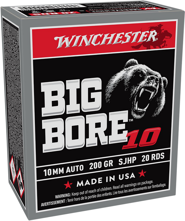 Winchester Ammo Big Bore, Win X10mmbb         10mm   200 Jsp Bigbore 20/10