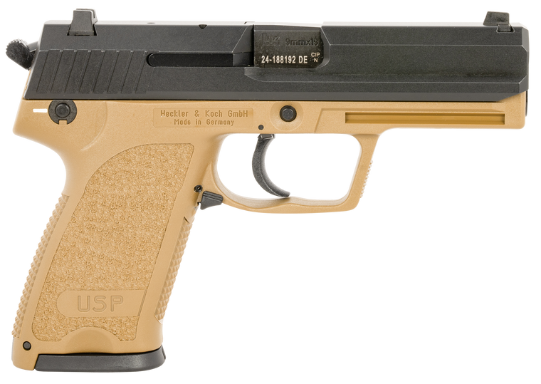 Hk Usp, Hk 81000353 Usp9 V1       9mm   (2)15r Fde