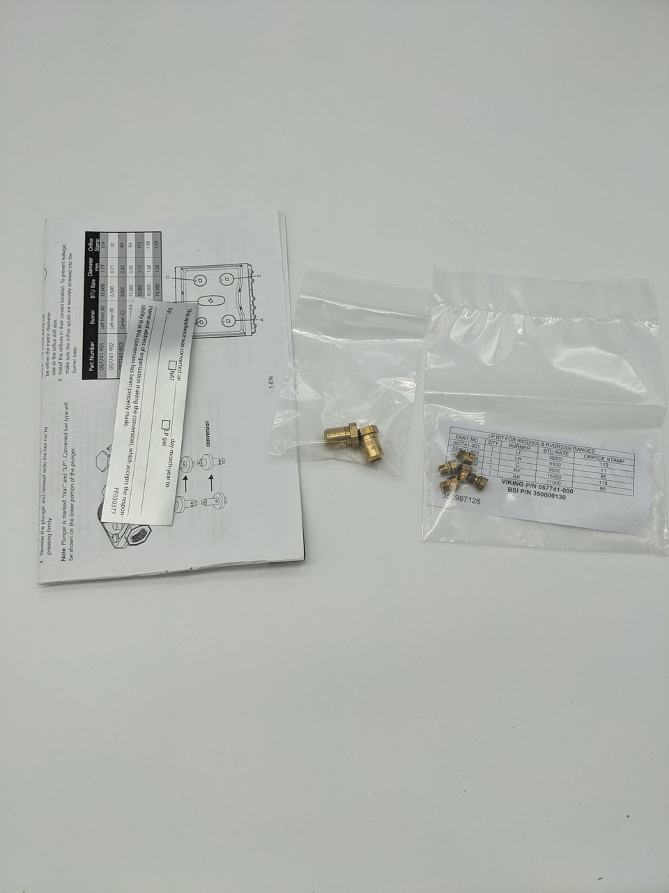 RLPKR2 LP CONVERSION KIT - Kimball Appliance Parts