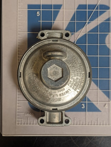 Metal LP tank regulator for a Viking grill Metal LP tank regulator for a Viking grill