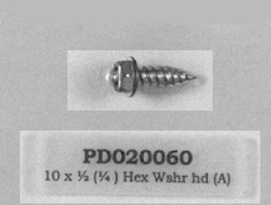 PD020060 10 X 1/2** (5/16)HEX WSHER HD.