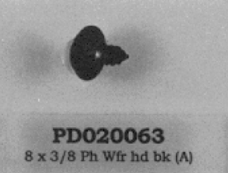PD020063 SCREW-#8(A) X 3/8PH WFR HD/BK