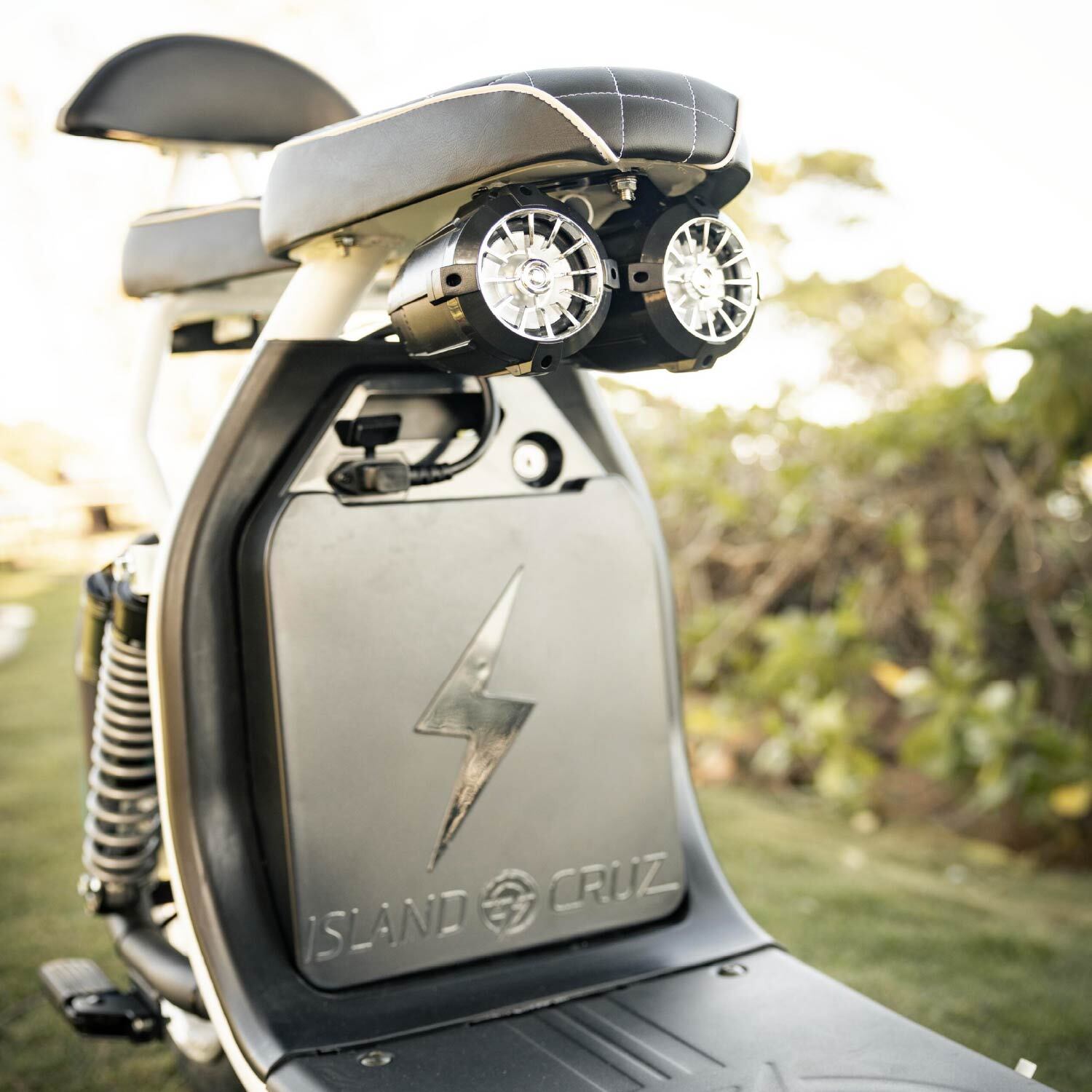 woman standing by island cruzer