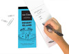 In-use product photo, showing someone write their shopping list inside the notepad