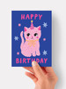 Birthday Kitty - 3.5 x 4.75" Birthday Card