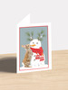 Bunny Snowman - 4.5 x 6.25 Christmas Card