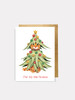 Kitty Xmas Tree - 4.5 x 6.25 Christmas Card