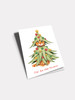 Kitty Xmas Tree - 4.5 x 6.25 Christmas Card