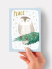 Peace Owl - 4.5 x 6.25 Christmas Card