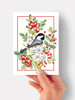Red Berry Bird - 4.5 x 6.25 Christmas Card
