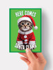SANTA CLAWS - 4 x 6 Christmas Card