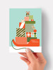 Sleigh - 4.5 x 6.25" Christmas Card
