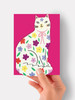Floral Sitting Kitty | All Occasions Card | Kitty Kenda