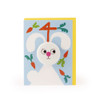 4 YR OLD - BUNNY - 4 x 5-1/8" BUTTON