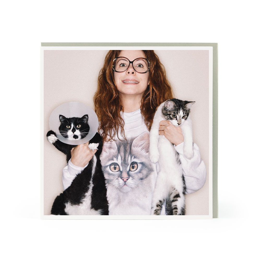 CRAZY CAT LADY - 6-1/8 x 6-1/8