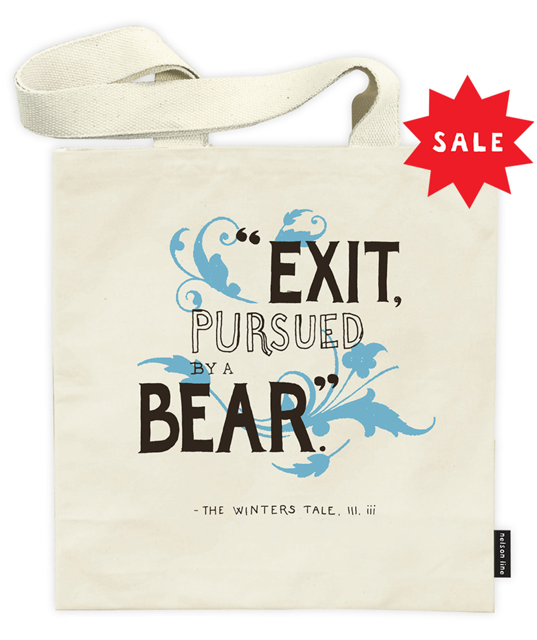 Shakespeare SHT02 Exit Bear Tote Bag