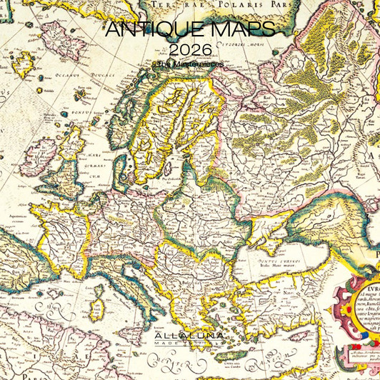 ANTIQUE MAPS - 7 x 7 SMALL WALL CALENDAR