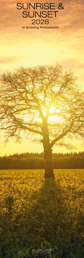 SUNRISE & SUNSET - 6 x 19 VERTICAL WALL CALENDAR