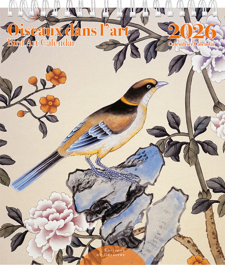 OISEAUX DANS L'ART / BIRDS IN ART - 5.5 x 6.25 DESK CALENDAR
