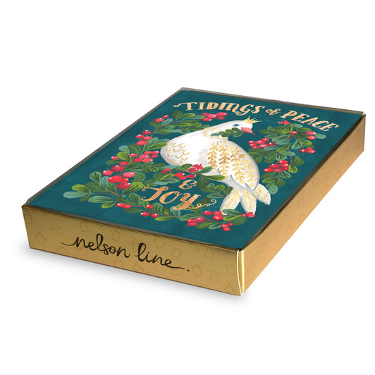 Tidings Of Peace - Christmas Box - 12 Cds/Env | Christmas & Holiday Greeting Card | Nelson Line Studio