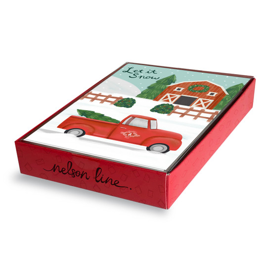 Let It Snow - 12/Box Christmas | Christmas & Holiday Greeting Card | Nelson Line Studio