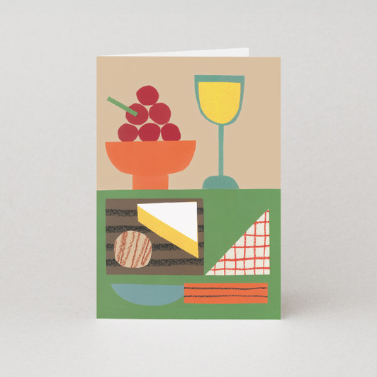CHEESE & WINE - 4 x 6 CARD