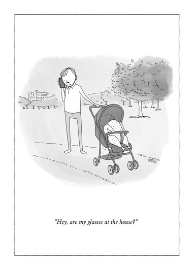 MY GLASSES - 5 x 7 NEW YORKER CARD