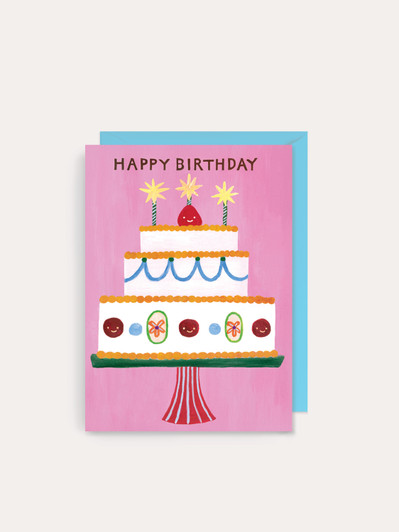 Birthday Cake - 4.5 x 6.25" Birthday Card