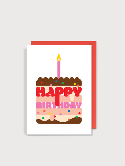 Birthday Sprinkles Cake - 4.5 x 6.25" Birthday Card