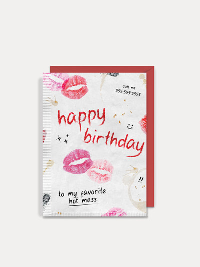 Hot Mess | Birthday Greeting Card | Number 6