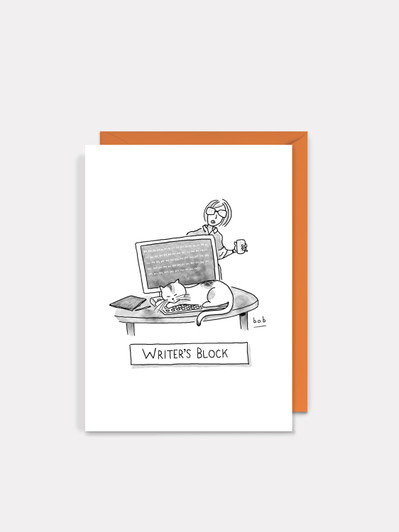 Writer's Block | Animal Greeting Card | Cartoon Collection