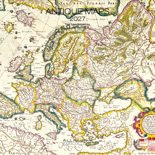 ANTIQUE MAPS 12 x 12 ALLALUNA CALENDAR