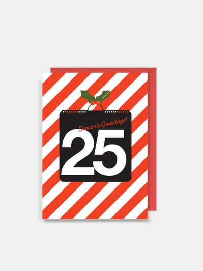 25TH - 4.5 x 6.25" Christmas Card