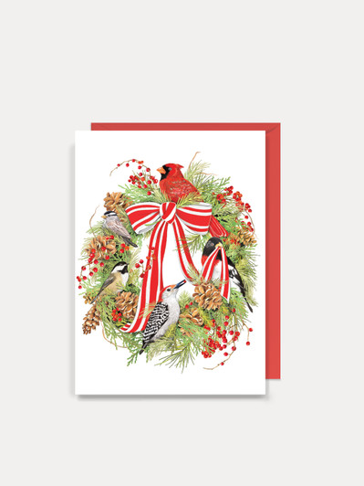 Festive Wreath - 4.5 x 6.25 Christmas Card
