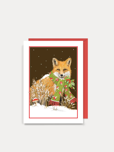 Foxy - 4.5 x 6.25 Christmas Card