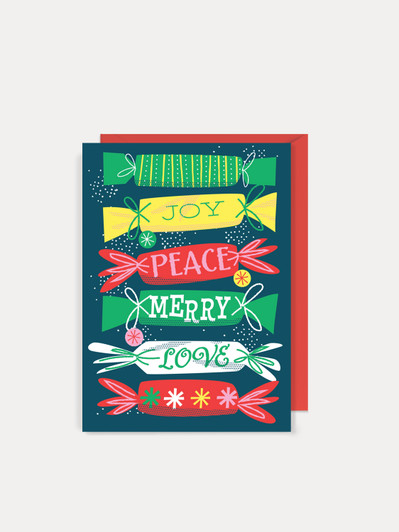 Joy Peace Merry - 4.5 x 6.4 Christmas Card