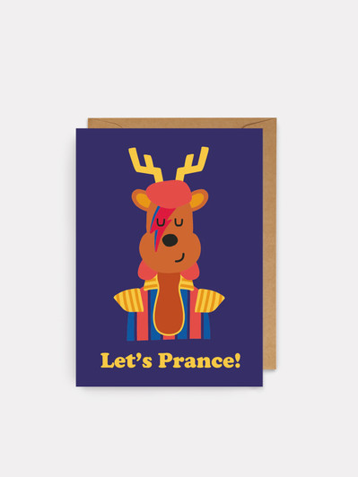 Let's Prance - 4 x 6 Christmas Card