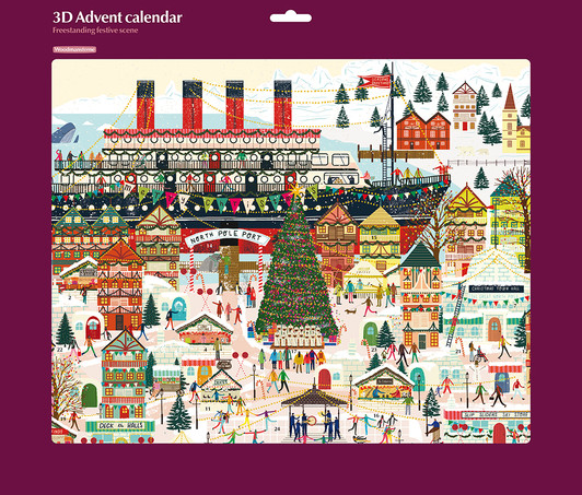 NORTH POLE - 18.5 X 15.75" ADVENT CALENDAR