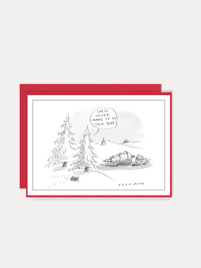 NYC Tree - 5" x 7" Christmas Cartoon Card