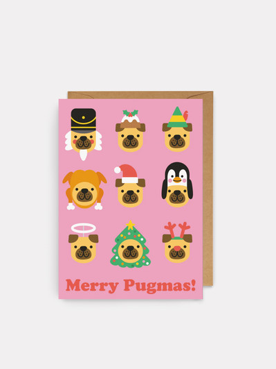 Pugmas - 4 x 6 Christmas Card