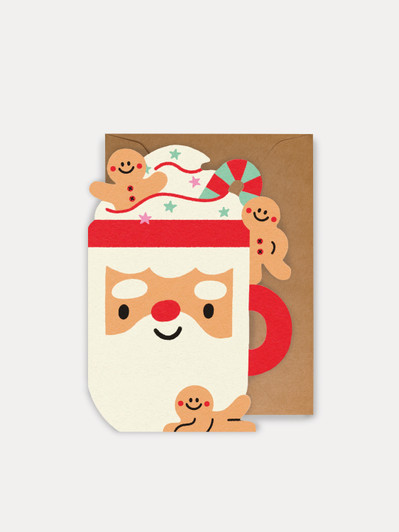 Santa Mug - 4 x 6 Christmas Card