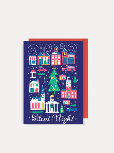 Silent Night - 4.5 x 6.4 Christmas Card