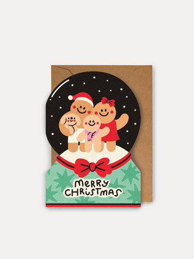 Snowglobe - 4 x 6 Christmas Card
