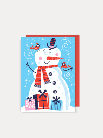 Snowman in Scarf - 4.5 x 6.4 Christmas Card