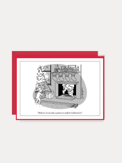 Take a Picture - 5" x 7" Christmas Cartoon Card
